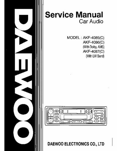 Daewoo AKF4085 DAEWOO AKF4085 AKF4086 AKF4087